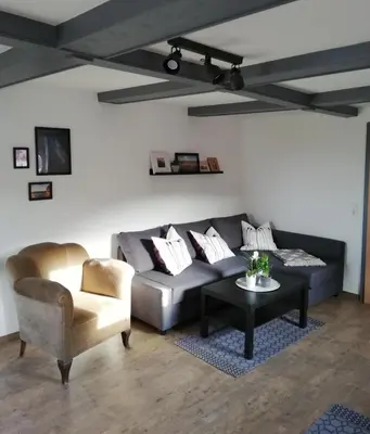 Ein Sitzbereich in der Unterkunft FeWo Königstein