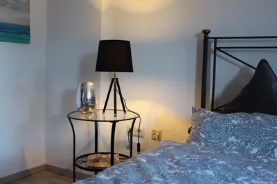 Ein Bett oder Betten in einem Zimmer der Unterkunft Ferienwohnung Villa Helene