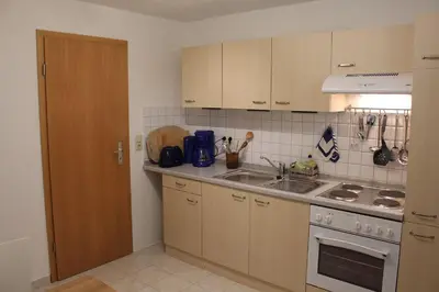Küche/Küchenzeile in der Unterkunft Ferienwohnung Villa Helene