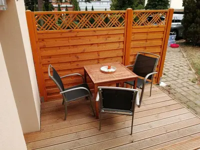 Ein Balkon oder eine Terrasse in der Unterkunft Ferienwohnung Villa Helene