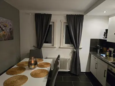 Küche/Küchenzeile in der Unterkunft Pension Haus am Wald
