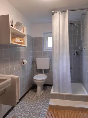 Ein Badezimmer in der Unterkunft Am Mühlenberg