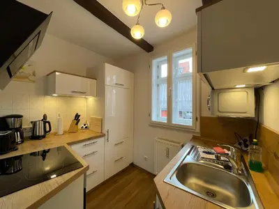 Küche/Küchenzeile in der Unterkunft Apartment mit Dachterrasse No11