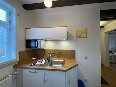 Küche/Küchenzeile in der Unterkunft Apartment mit Dachterrasse No11