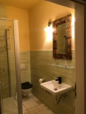 Ein Badezimmer in der Unterkunft Goselager