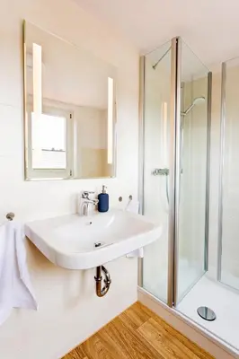 Ein Badezimmer in der Unterkunft Ferienwohnung Bad Sachsa Harz