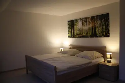 Ein Bett oder Betten in einem Zimmer der Unterkunft Ferienwohnung im Harz