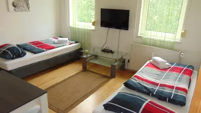 Ein Bett oder Betten in einem Zimmer der Unterkunft Hostel Vorharz Quedlinburg