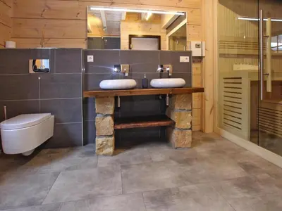 Ein Badezimmer in der Unterkunft Ferienhaus, Schierke