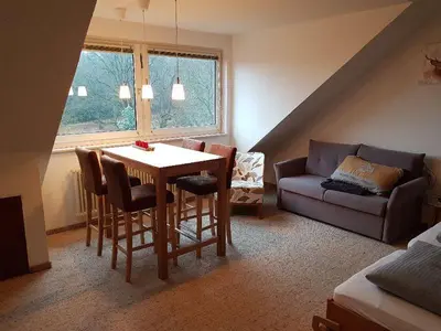 Ein Sitzbereich in der Unterkunft Fewo Allegra