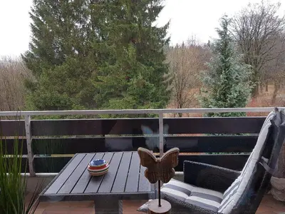 Ein Balkon oder eine Terrasse in der Unterkunft Fewo Aurora