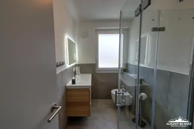 Ein Badezimmer in der Unterkunft Auszeit im Harz Haus 3 Wohnung 6