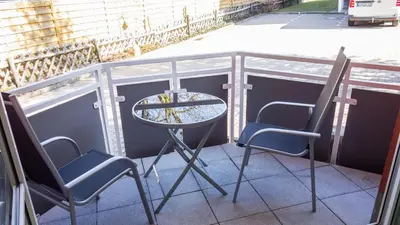 Ein Balkon oder eine Terrasse in der Unterkunft FeWo Reinhold Braunlage