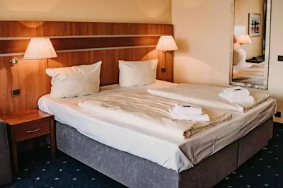 Ein Bett oder Betten in einem Zimmer der Unterkunft Haus am See HS 833