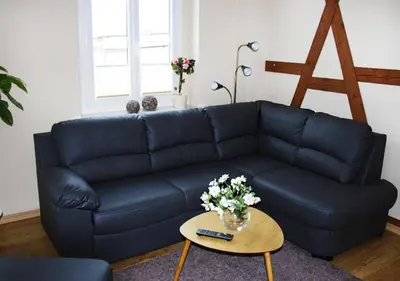 Ein Sitzbereich in der Unterkunft Ferienhaus Brockenbahnblick
