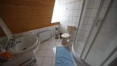 Ein Badezimmer in der Unterkunft Ferienwohnung Zeus