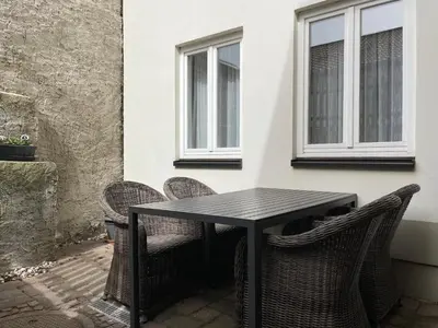 Ein Sitzbereich in der Unterkunft Urlaub im Fachwerk - Das Sattlerhaus