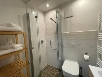 Ein Badezimmer in der Unterkunft Urlaub im Fachwerk - Das Sattlerhaus