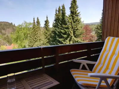 Ein allgemeiner Bergblick oder ein Berglick von der Ferienwohnung aus
