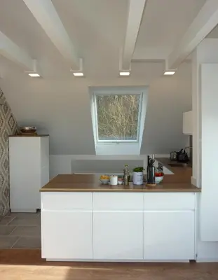 Küche/Küchenzeile in der Unterkunft Ferienwohnung am Wald