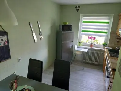 Küche/Küchenzeile in der Unterkunft Fewo BiBi