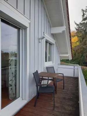 Ein Balkon oder eine Terrasse in der Unterkunft Ferienanlage Traumhaft