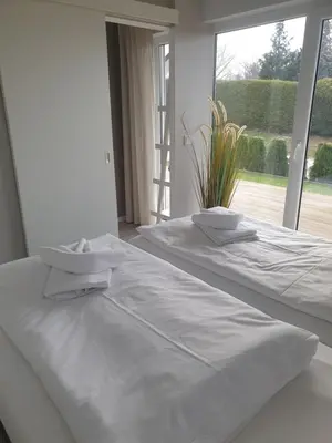 Ein Bett oder Betten in einem Zimmer der Unterkunft Ferienanlage Traumhaft