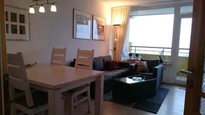 Ein Sitzbereich in der Unterkunft Ferienwohnung 