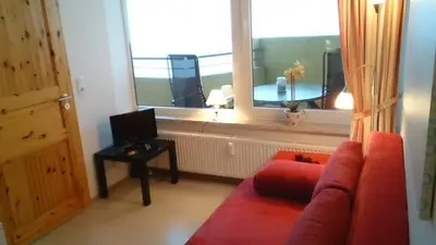 Ein Sitzbereich in der Unterkunft Ferienwohnung 