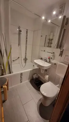 Ein Badezimmer in der Unterkunft Ferienwohnung 