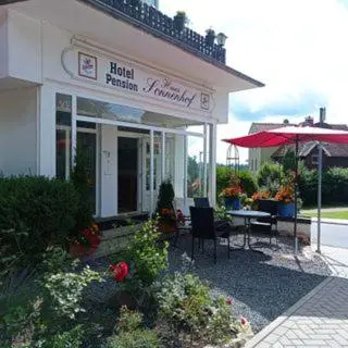 Ein Garten an der Unterkunft Pension Sonnenhof