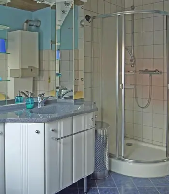 Ein Badezimmer in der Unterkunft Ferienhaus Oliv