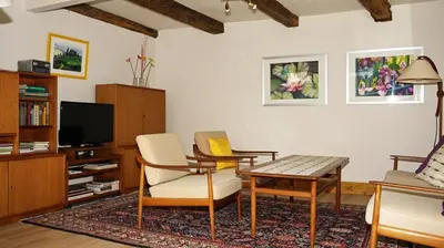 TV/Unterhaltungsangebot in der Unterkunft Ferienhaus Oliv