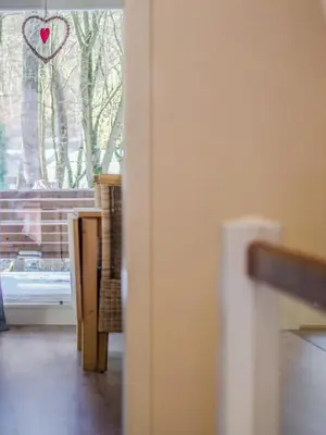 Ein Bett oder Betten in einem Zimmer der Unterkunft Ferienhaus Gretel in Zorge