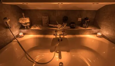 Ein Badezimmer in der Unterkunft mountain-view-apartments de