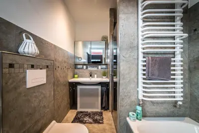 Ein Badezimmer in der Unterkunft mountain-view-apartments de