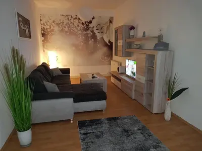 Ein Sitzbereich in der Unterkunft Altstadtflair