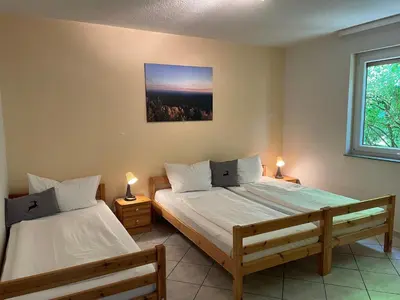 Ein Bett oder Betten in einem Zimmer der Unterkunft Ferienhaus in Elend
