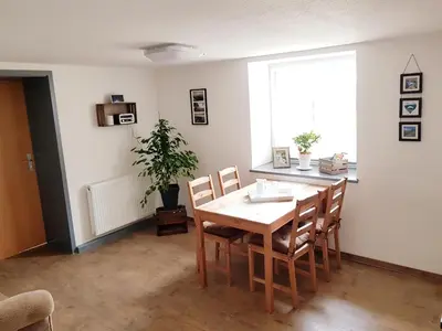 Ein Sitzbereich in der Unterkunft FeWo Königstein 2