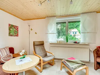 Ein Sitzbereich in der Unterkunft Ferienwohnung im Herzen Ilsenburgs