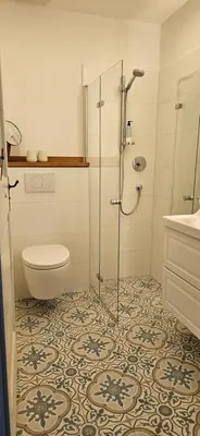 Ein Badezimmer in der Unterkunft himmlischer Hof - Juwel von 1477 mit P, romantischer Innenhof, Kamin, Öko, Denkmal