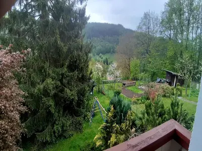 Ein Garten an der Unterkunft Ferienhaus im Harz mit Wanderwegen