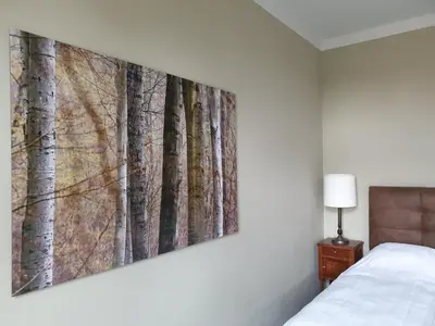 Ein Bett oder Betten in einem Zimmer der Unterkunft Villa Bianca am Huy