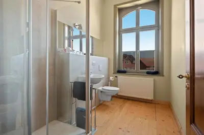 Ein Badezimmer in der Unterkunft Villa Bianca am Huy
