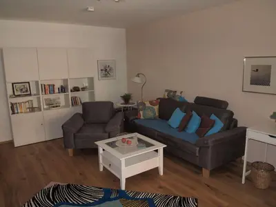 Ein Sitzbereich in der Unterkunft Ferienwohnung AltesSalzwerk
