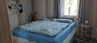 Ein Bett oder Betten in einem Zimmer der Unterkunft Ferienwohnung Wicke