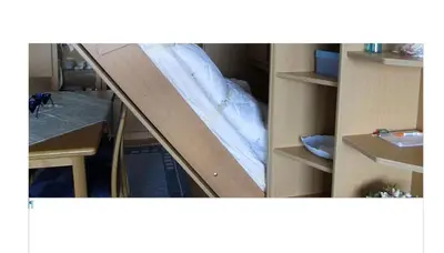 Ein Bett oder Betten in einem Zimmer der Unterkunft Ferienwohnung Himmelblau - Altenau Harz