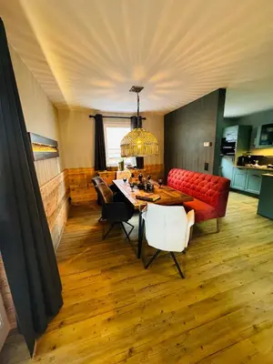 Ein Sitzbereich in der Unterkunft Ferienwohnung HarzReise