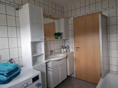 Küche/Küchenzeile in der Unterkunft Ferienwohnung Vier Sterne