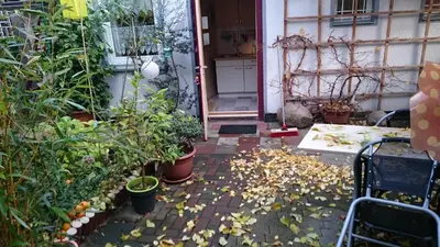 Ein Garten an der Unterkunft Ottos Ferienwohnung Goslar